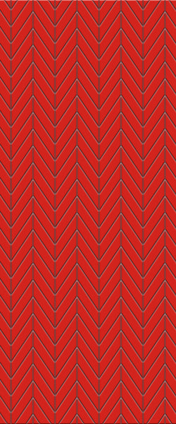 Red Chevron Tile Acrylic Shower Wall Panel 2440mm x 1220mm ( 3mm Thick) - CladdTech