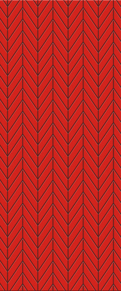 Red Chevron Tile Acrylic Shower Wall Panel 2440mm x 1220mm ( 3mm Thick) - CladdTech