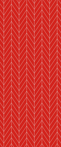 Red Chevron Tile Acrylic Shower Wall Panel 2440mm x 1220mm ( 3mm Thick) - CladdTech