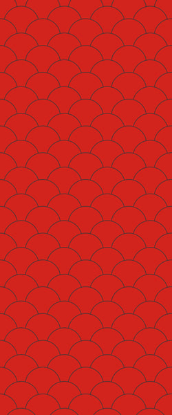 Red Fishscales Tile Acrylic Shower Panel 2440mm x 1220mm (3mm Thick) - CladdTech