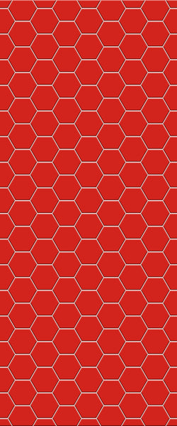 Red Hexagon Tile Acrylic Wall Panel 2440mm x 1220mm (3mm Thick) - CladdTech