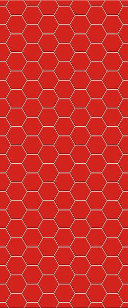 Red Hexagon Tile Acrylic Wall Panel 2440mm x 1220mm (3mm Thick) - CladdTech