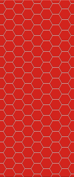 Red Hexagon Tile Acrylic Wall Panel 2440mm x 1220mm (3mm Thick) - CladdTech