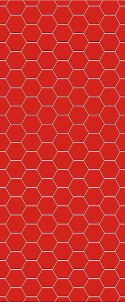 Red Hexagon Tile Acrylic Wall Panel 2440mm x 1220mm (3mm Thick) - CladdTech