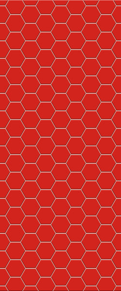 Red Hexagon Tile Acrylic Wall Panel 2440mm x 1220mm (3mm Thick) - CladdTech