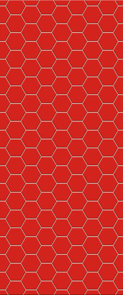 Red Hexagon Tile Acrylic Wall Panel 2440mm x 1220mm (3mm Thick) - CladdTech