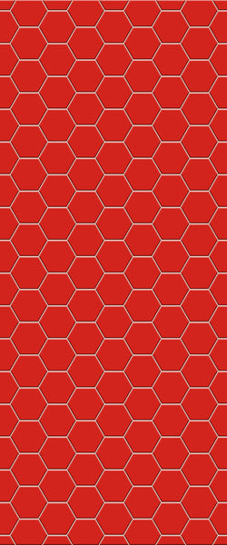 Red Hexagon Tile Acrylic Wall Panel 2440mm x 1220mm (3mm Thick) - CladdTech