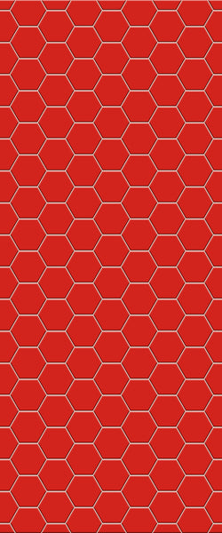 Red Hexagon Tile Acrylic Wall Panel 2440mm x 1220mm (3mm Thick) - CladdTech