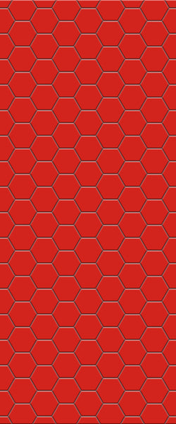 Red Hexagon Tile Acrylic Wall Panel 2440mm x 1220mm (3mm Thick) - CladdTech