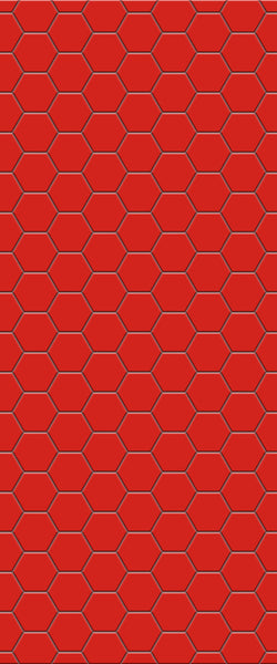 Red Hexagon Tile Acrylic Wall Panel 2440mm x 1220mm (3mm Thick) - CladdTech