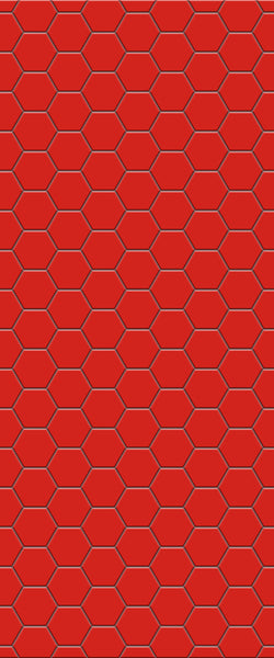 Red Hexagon Tile Acrylic Wall Panel 2440mm x 1220mm (3mm Thick) - CladdTech