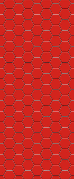 Red Hexagon Tile Acrylic Wall Panel 2440mm x 1220mm (3mm Thick) - CladdTech