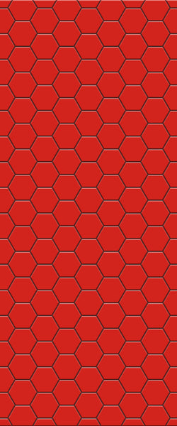 Red Hexagon Tile Acrylic Wall Panel 2440mm x 1220mm (3mm Thick) - CladdTech