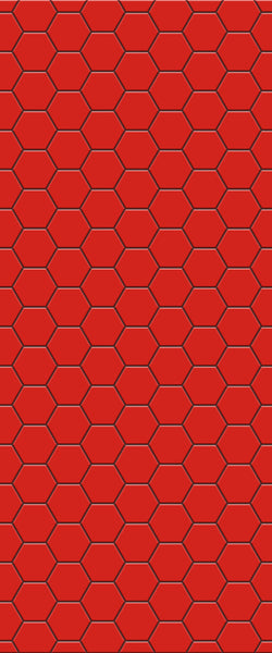 Red Hexagon Tile Acrylic Wall Panel 2440mm x 1220mm (3mm Thick) - CladdTech