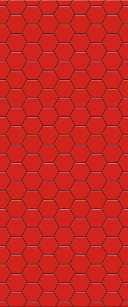 Red Hexagon Tile Acrylic Wall Panel 2440mm x 1220mm (3mm Thick) - CladdTech