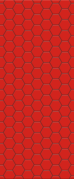 Red Hexagon Tile Acrylic Wall Panel 2440mm x 1220mm (3mm Thick) - CladdTech