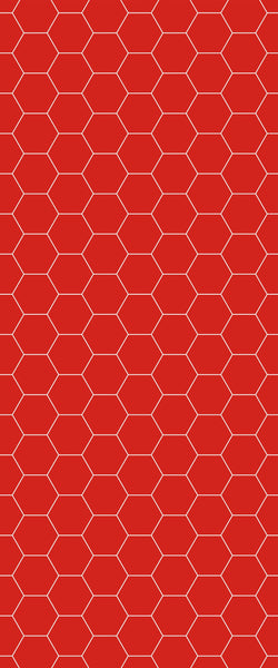 Red Hexagon Tile Acrylic Wall Panel 2440mm x 1220mm (3mm Thick) - CladdTech
