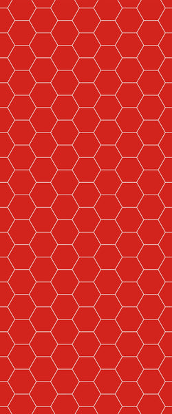 Red Hexagon Tile Acrylic Wall Panel 2440mm x 1220mm (3mm Thick) - CladdTech