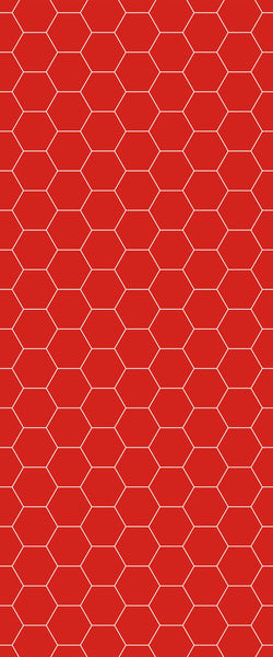 Red Hexagon Tile Acrylic Wall Panel 2440mm x 1220mm (3mm Thick) - CladdTech