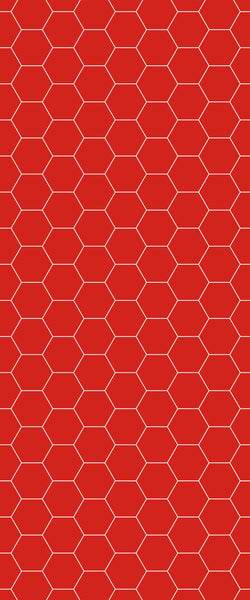 Red Hexagon Tile Acrylic Wall Panel 2440mm x 1220mm (3mm Thick) - CladdTech