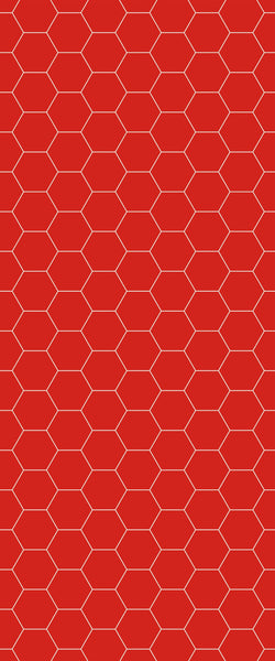 Red Hexagon Tile Acrylic Wall Panel 2440mm x 1220mm (3mm Thick) - CladdTech