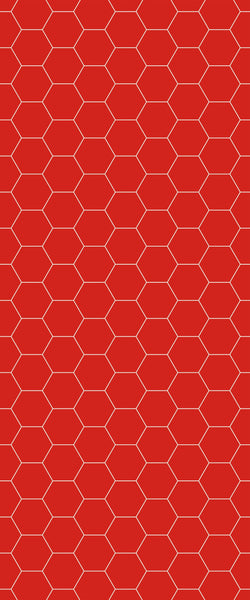 Red Hexagon Tile Acrylic Wall Panel 2440mm x 1220mm (3mm Thick) - CladdTech