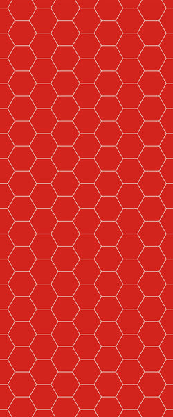 Red Hexagon Tile Acrylic Wall Panel 2440mm x 1220mm (3mm Thick) - CladdTech