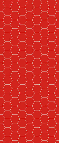 Red Hexagon Tile Acrylic Wall Panel 2440mm x 1220mm (3mm Thick) - CladdTech