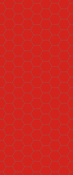 Red Hexagon Tile Acrylic Wall Panel 2440mm x 1220mm (3mm Thick) - CladdTech