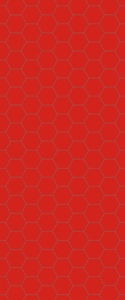 Red Hexagon Tile Acrylic Wall Panel 2440mm x 1220mm (3mm Thick) - CladdTech