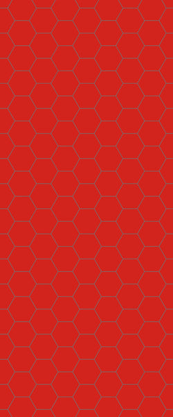 Red Hexagon Tile Acrylic Wall Panel 2440mm x 1220mm (3mm Thick) - CladdTech