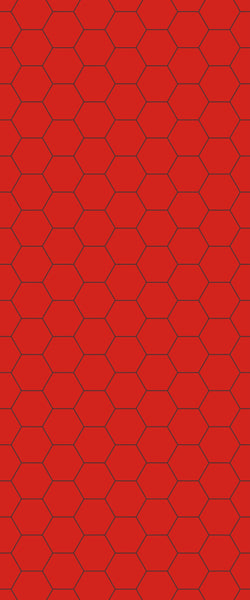 Red Hexagon Tile Acrylic Wall Panel 2440mm x 1220mm (3mm Thick) - CladdTech