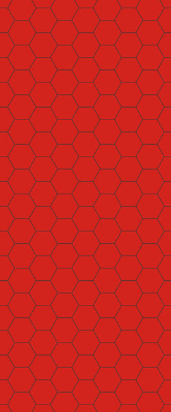 Red Hexagon Tile Acrylic Wall Panel 2440mm x 1220mm (3mm Thick) - CladdTech