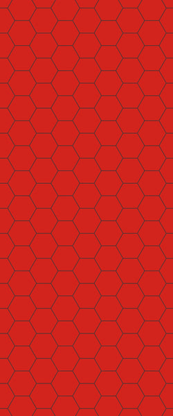 Red Hexagon Tile Acrylic Wall Panel 2440mm x 1220mm (3mm Thick) - CladdTech