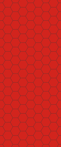 Red Hexagon Tile Acrylic Wall Panel 2440mm x 1220mm (3mm Thick) - CladdTech