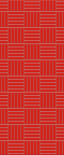 Red Mosaic Tile Acrylic Shower Wall Panel 2440mm x 1220mm ( 3mm Thick) - CladdTech