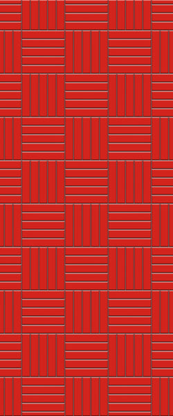 Red Mosaic Tile Acrylic Shower Wall Panel 2440mm x 1220mm ( 3mm Thick) - CladdTech