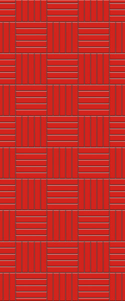 Red Mosaic Tile Acrylic Shower Wall Panel 2440mm x 1220mm ( 3mm Thick) - CladdTech