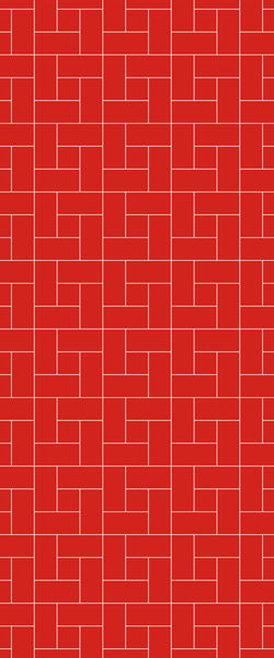 Red Windmill Tile Acrylic Shower Panel 2440mm x 1220mm ( 3mm Thick) - CladdTech