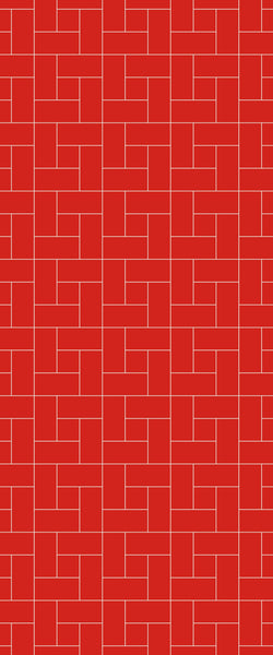 Red Windmill Tile Acrylic Shower Panel 2440mm x 1220mm ( 3mm Thick) - CladdTech