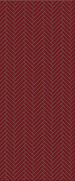 Red Single Herringbone Tile Acrylic Shower Panel 2440mm x 1220mm ( 3mm Thick) - CladdTech