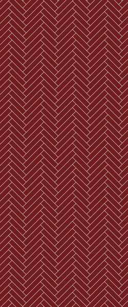 Red Single Herringbone Tile Acrylic Shower Panel 2440mm x 1220mm ( 3mm Thick) - CladdTech