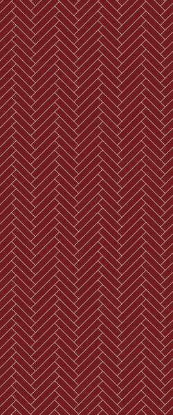 Red Single Herringbone Tile Acrylic Shower Panel 2440mm x 1220mm ( 3mm Thick) - CladdTech