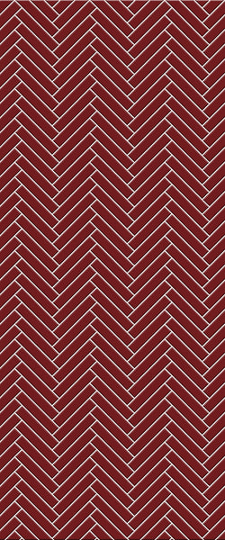 Red Double Herringbone Tile Acrylic Shower Panel 2440mm x 1220mm ( 3mm Thick) - CladdTech