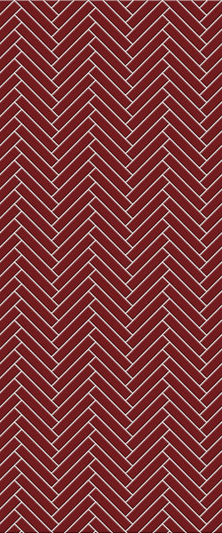 Red Double Herringbone Tile Acrylic Shower Panel 2440mm x 1220mm ( 3mm Thick) - CladdTech