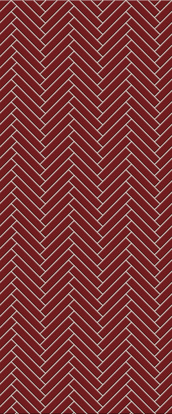 Red Double Herringbone Tile Acrylic Shower Panel 2440mm x 1220mm ( 3mm Thick) - CladdTech