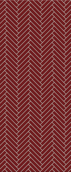 Red Double Herringbone Tile Acrylic Shower Panel 2440mm x 1220mm ( 3mm Thick) - CladdTech