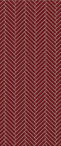 Red Double Herringbone Tile Acrylic Shower Panel 2440mm x 1220mm ( 3mm Thick) - CladdTech