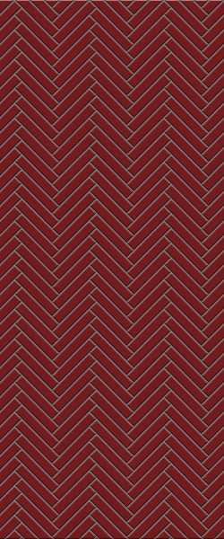 Red Double Herringbone Tile Acrylic Shower Panel 2440mm x 1220mm ( 3mm Thick) - CladdTech