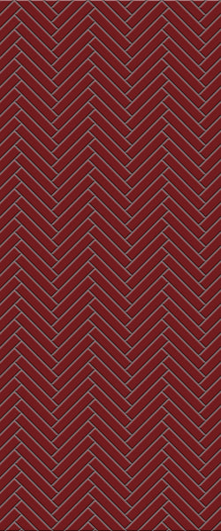 Red Double Herringbone Tile Acrylic Shower Panel 2440mm x 1220mm ( 3mm Thick) - CladdTech